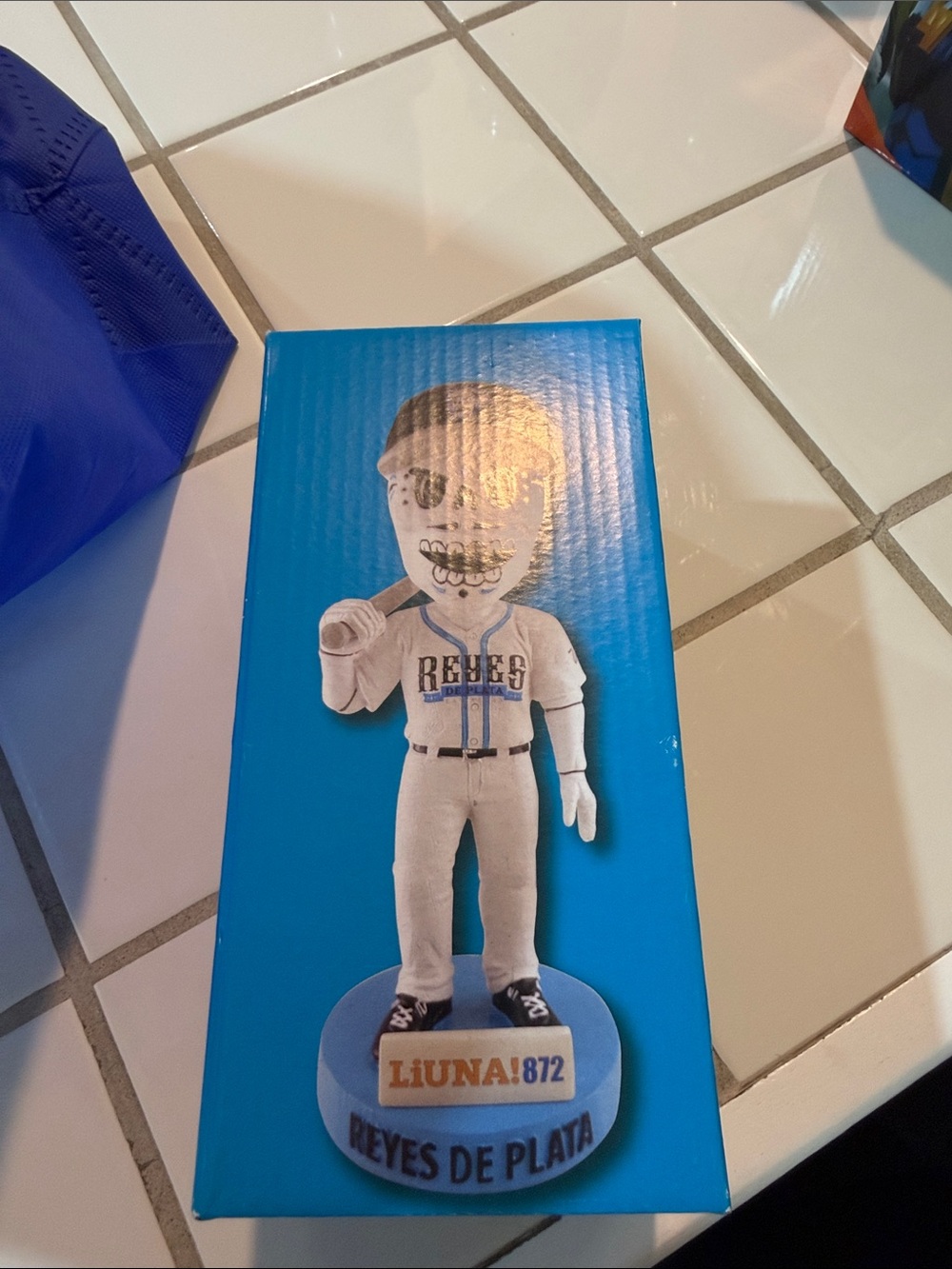 Reyes de Plata Blue Baseball Bobblehead